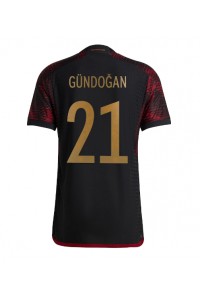 Saksa Ilkay Gundogan #21 Jalkapallovaatteet Vieraspaita MM-kisat 2022 Lyhythihainen